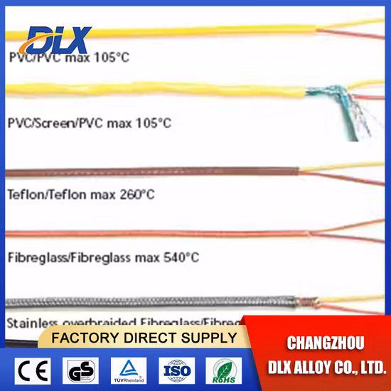 Silicone/Teflon/Fiberglass/PVC Insulated Thermocouple Extension Wire 20 AWG