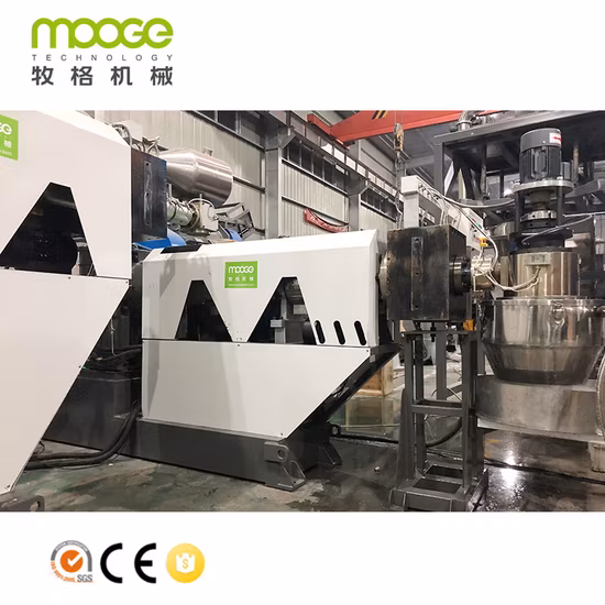 고효율 PP PE 농업 산업 필름 짠 가방 플라스틱 재활용 작은 알모양으로 하기 압착 건조 압출기 알갱이로 만드는 제림기 기계 펠렛타이저